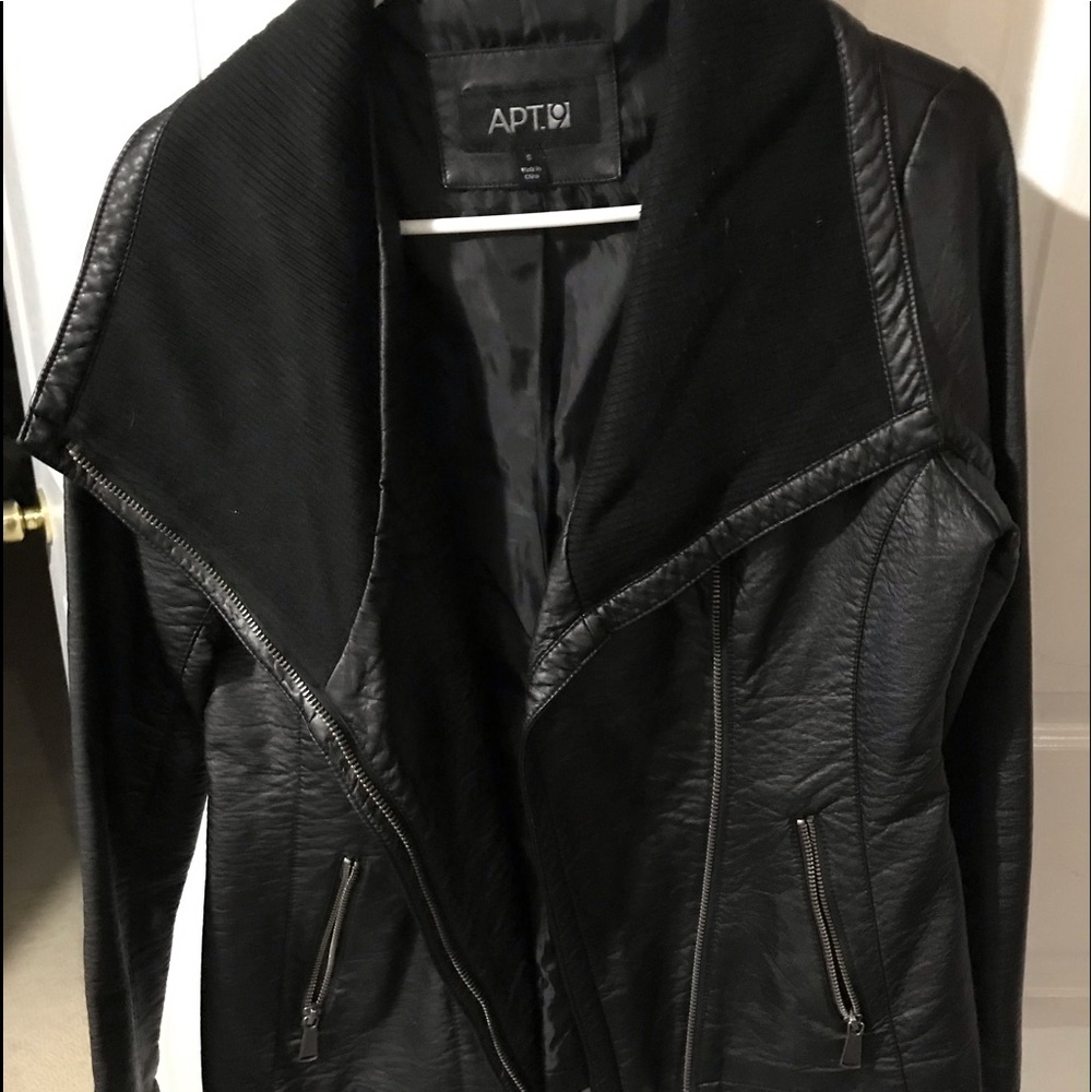 Imitation leather jacket